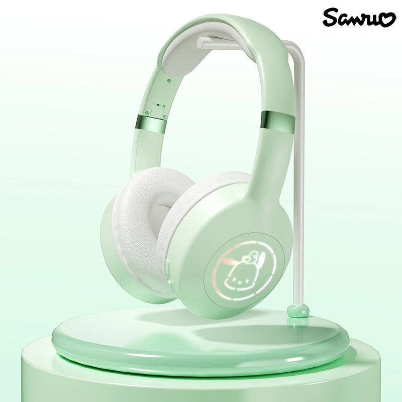 Miniso EM-368 Bluetooth 5.2 Headphone Stereo Sound Wireless Earphones with RGB Light Headsets Kuromi Melody Hello Kitty