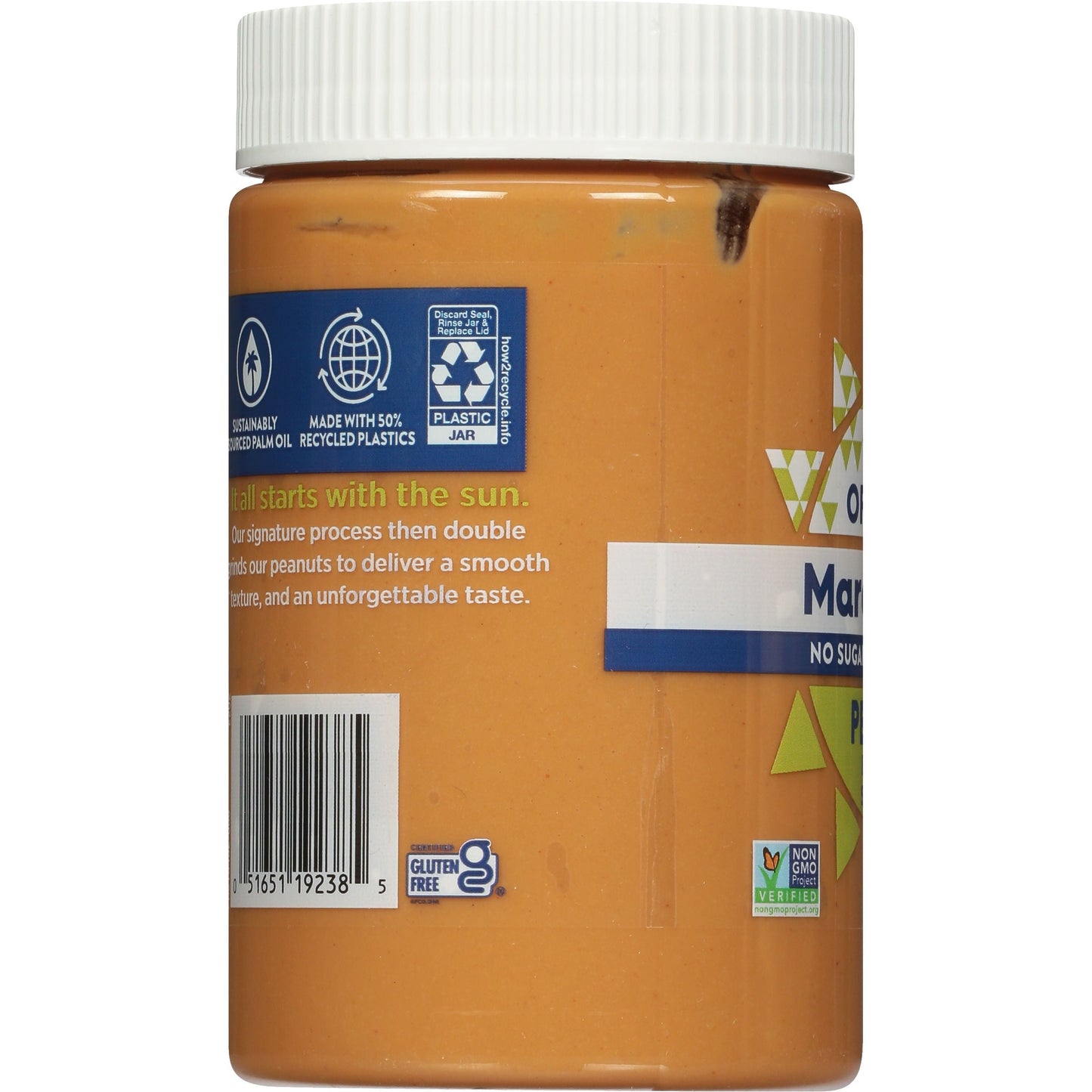 Organic No Sugar No Salt Creamy Peanut Butter, 16 Oz