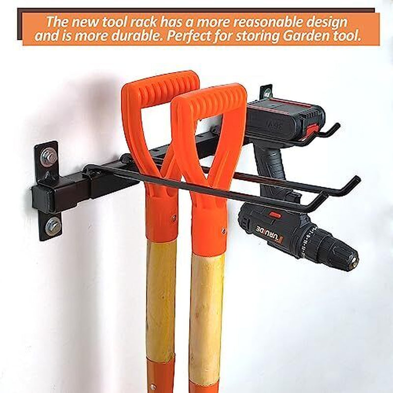 Garden Tool Storage Rack Wall Mount Shovel and Rake Hangers Yard Tool Rack