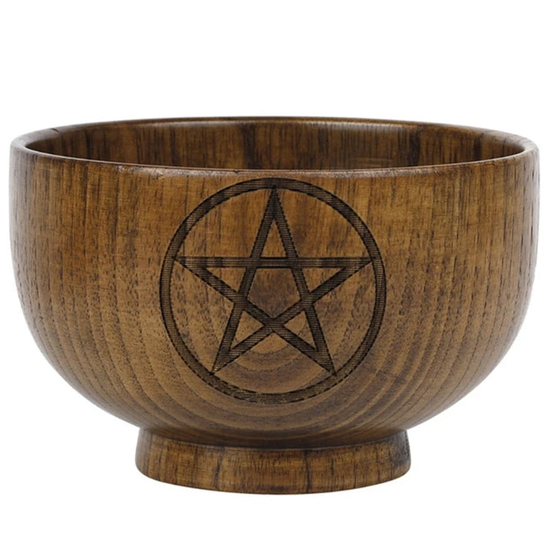 Altar Bowl Handmade Wood Bowls Ritual Tableware Ceremony Moon Divination Astrological Tool Board Game Witchcraft Prop