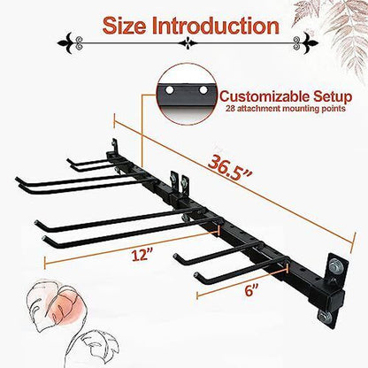 Garden Tool Storage Rack Wall Mount Shovel and Rake Hangers Yard Tool Rack