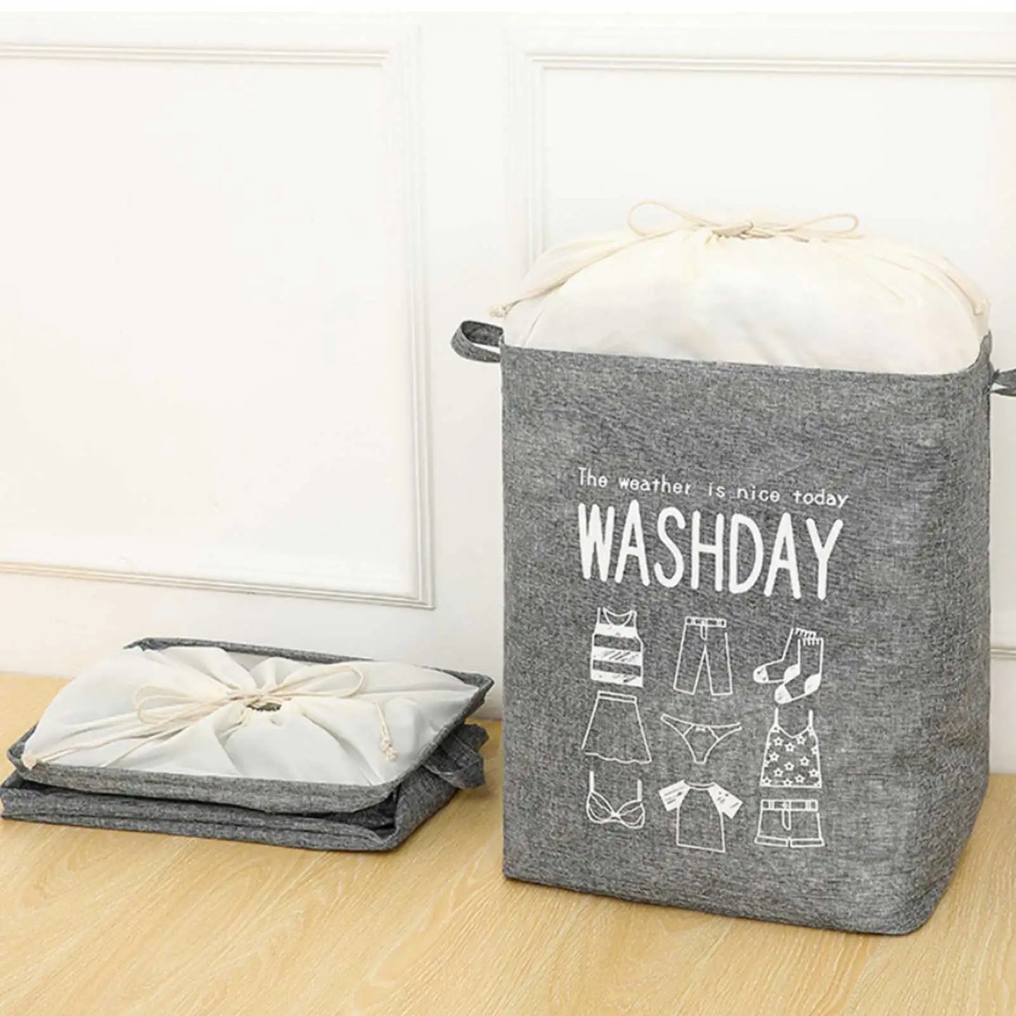 44*35*50Cm Laundry Hamper Durable Fashionable Basket Bucket Storage Box #W0