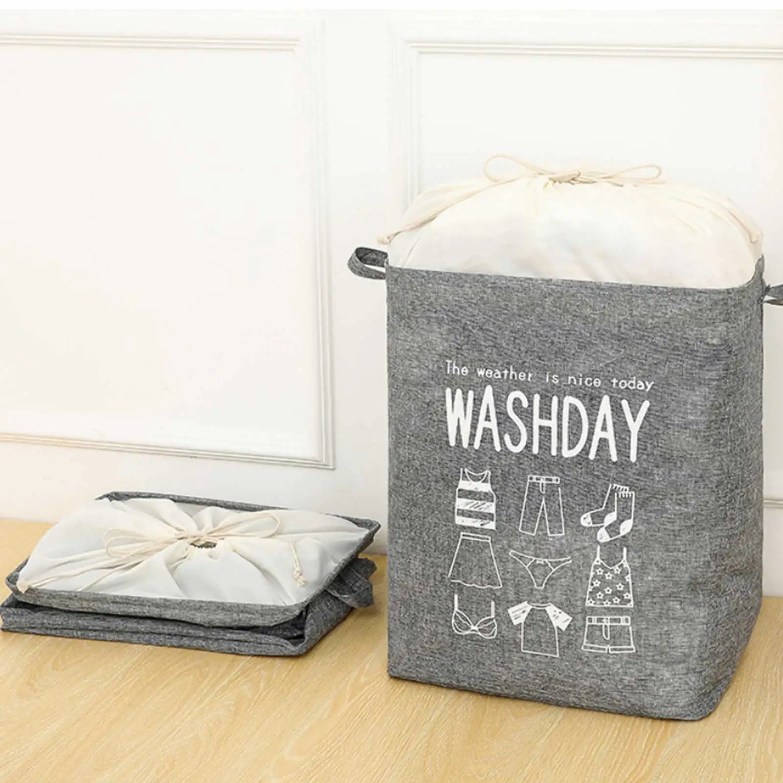 44*35*50Cm Laundry Hamper Durable Fashionable Basket Bucket Storage Box #W0